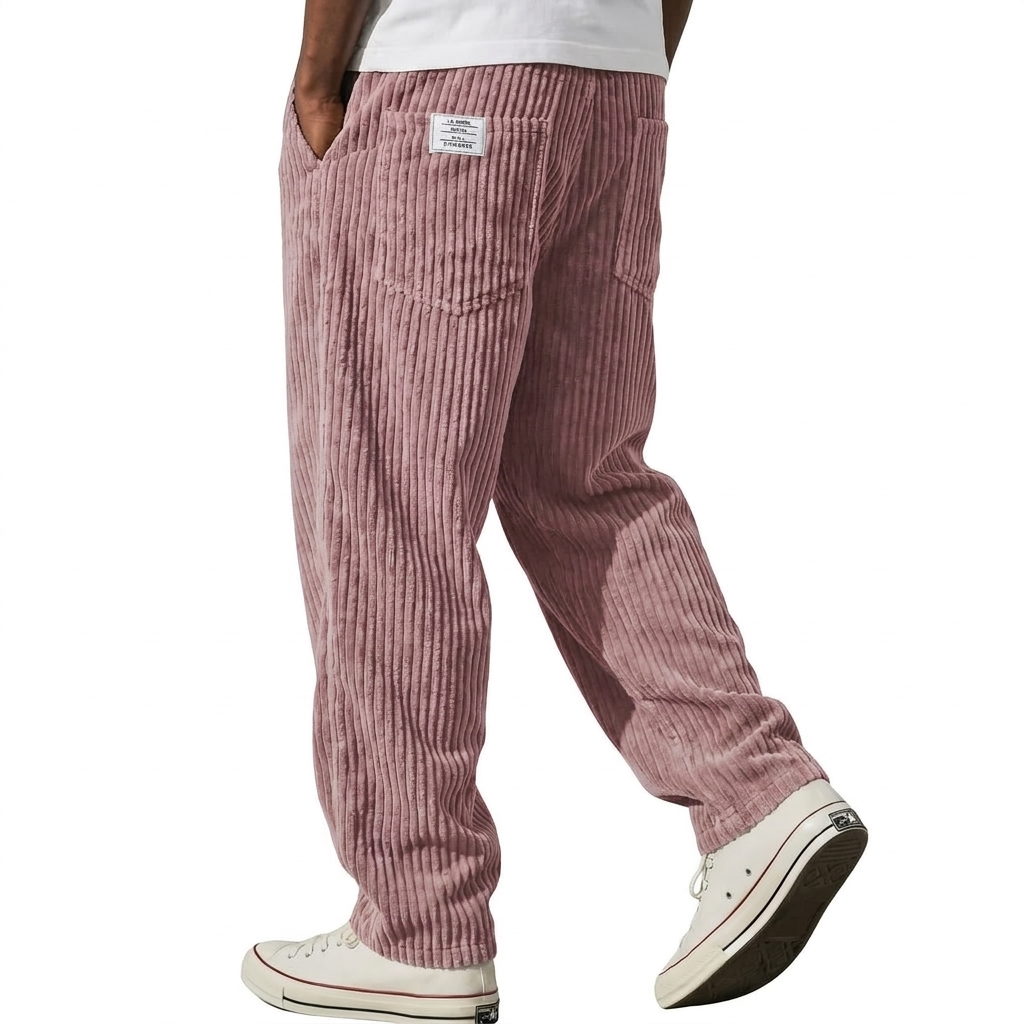 Tommaso Corduroy Trousers with Elastic Waist