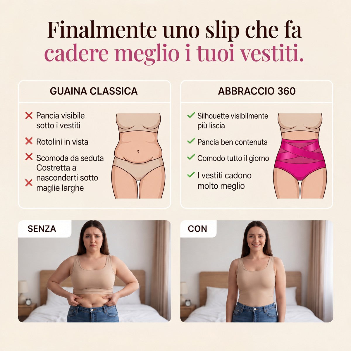Abbraccio 360 contro la guaina classica