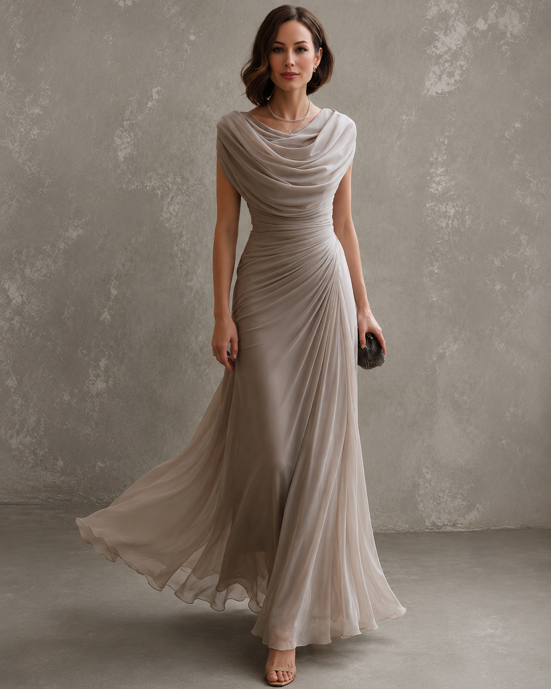 Triana Draped Maxi Ceremony Dress