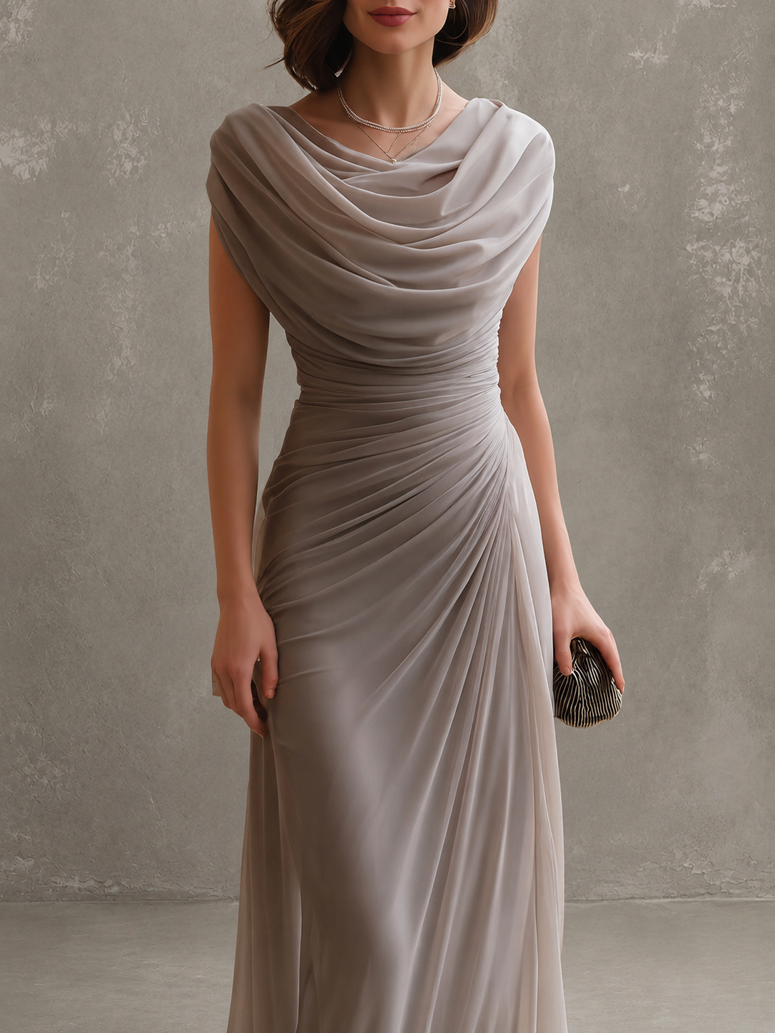 Triana Draped Maxi Ceremony Dress