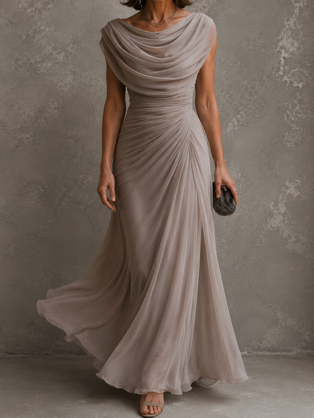 Triana Draped Maxi Ceremony Dress