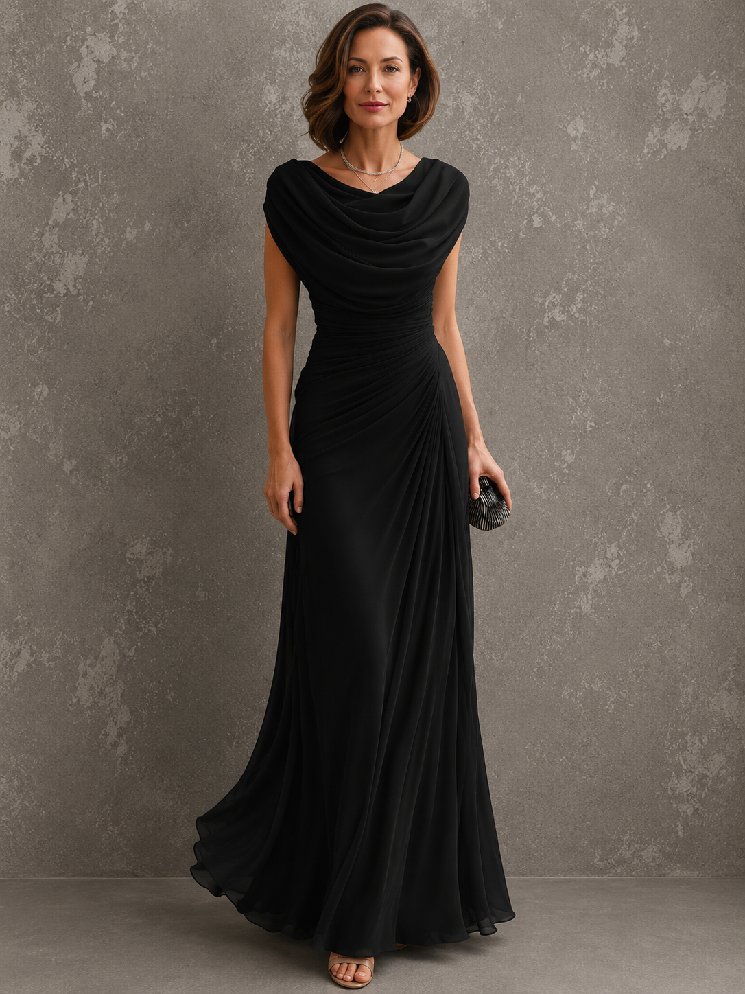 Triana Draped Maxi Ceremony Dress