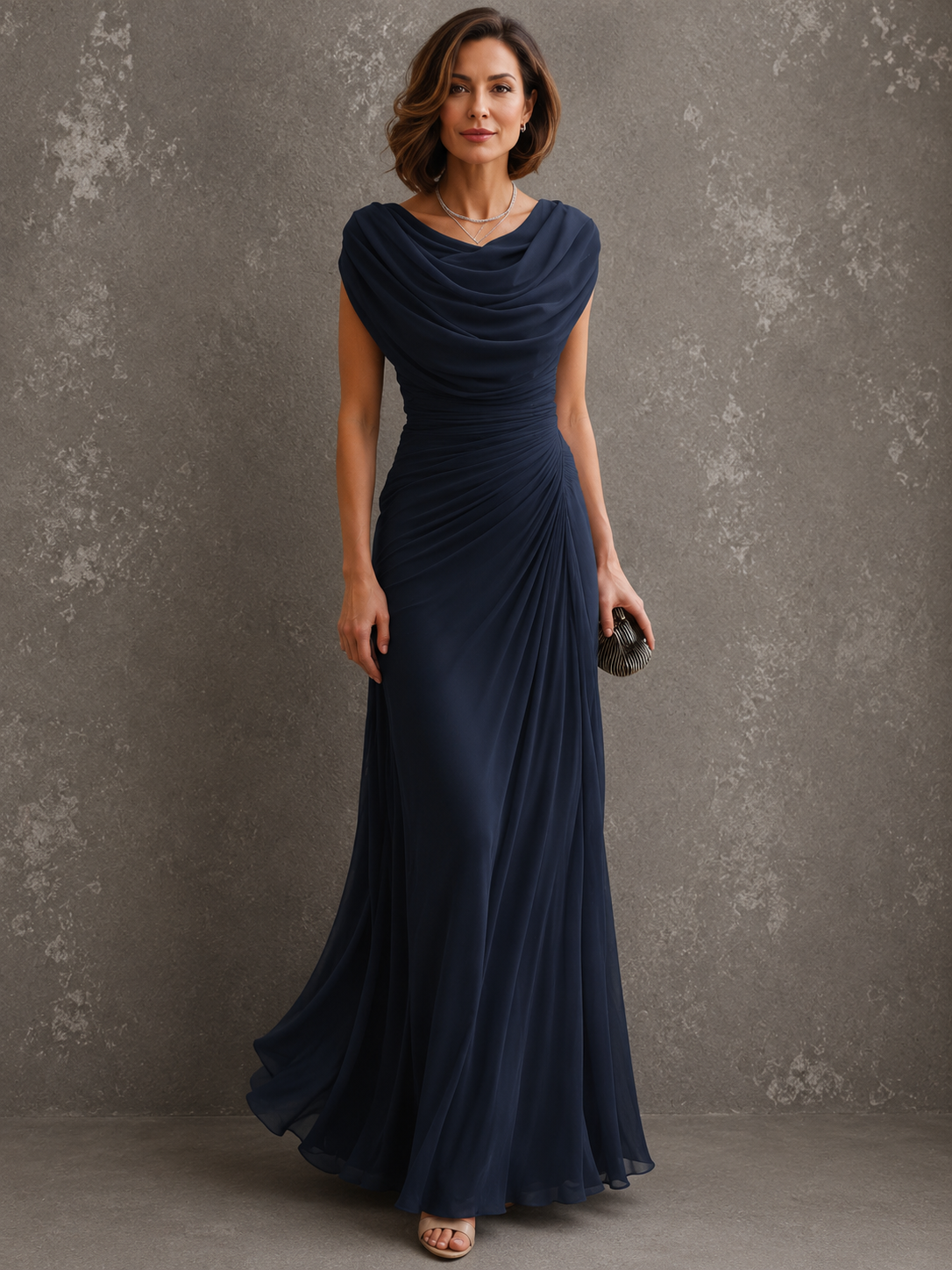 Triana Draped Maxi Ceremony Dress