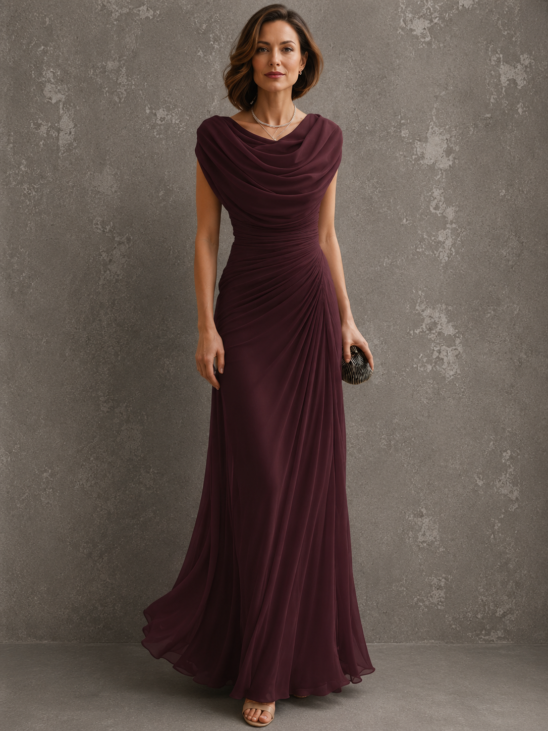 Triana Draped Maxi Ceremony Dress