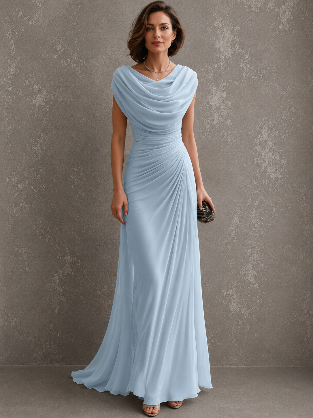 Triana Draped Maxi Ceremony Dress
