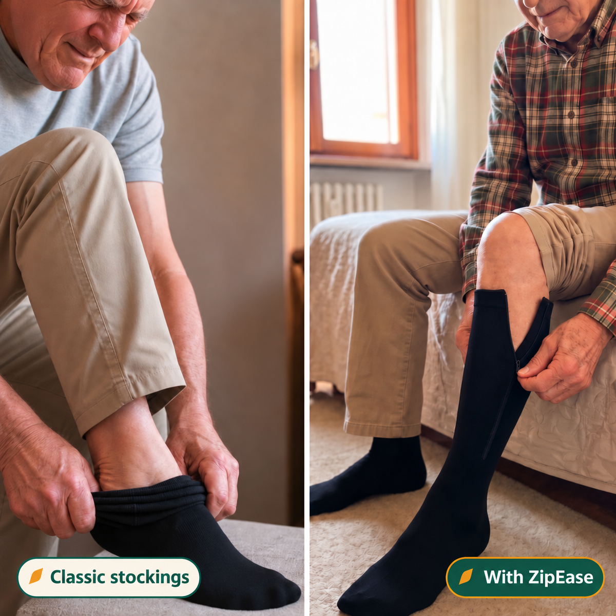 ZipEase Zippered Compression Socks
